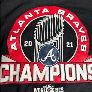 Fanatics Black and Red Atlanta Braves Champions‎ Tee